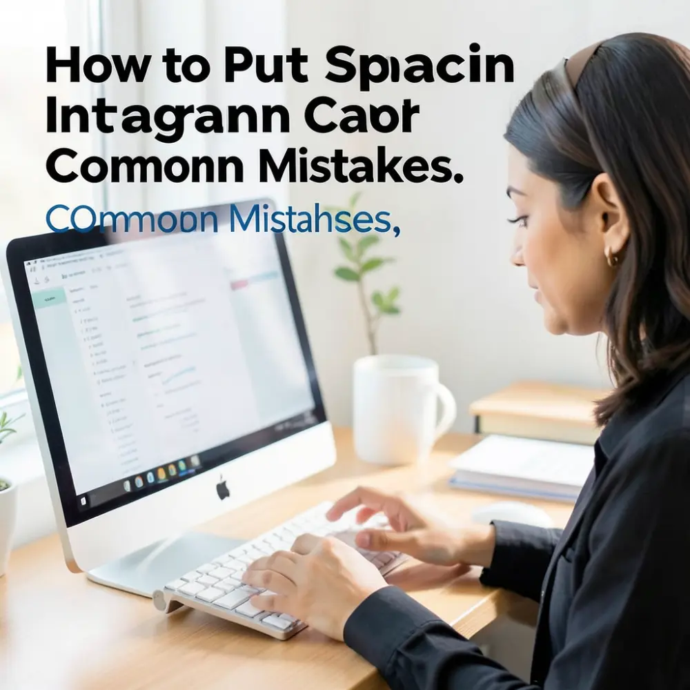 how to put spacing in instagram caption
