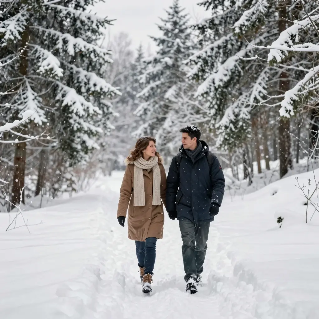 Romantic Captions for Snow Pictures for Instagram