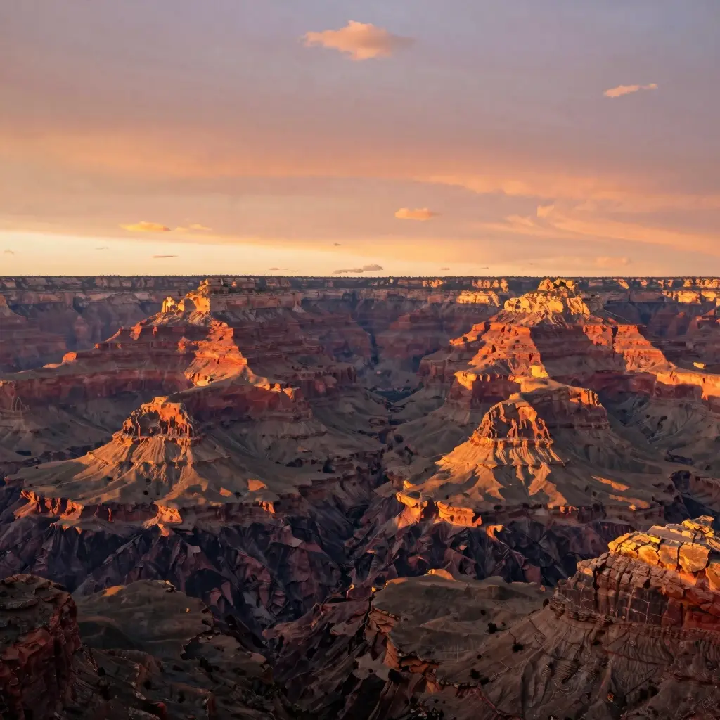 Sunset Grand Canyon Captions